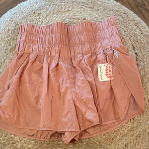 Free People Women's Pink Drawstring Shorts